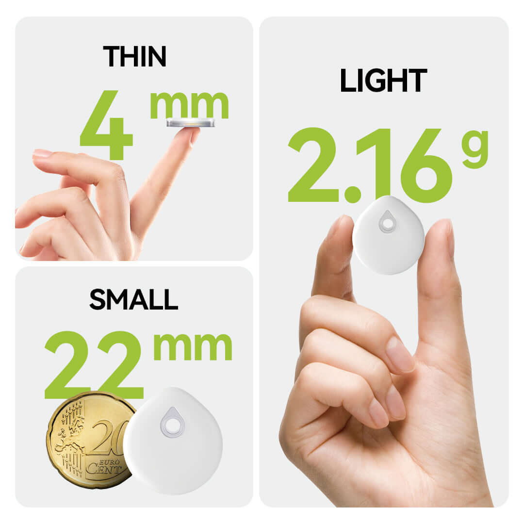 LinX Vista Continuous Glucose Monitoring Sensor dimensions: 4mm thin, 2.16g light, 22mm small, ideal for discreet monitoring.